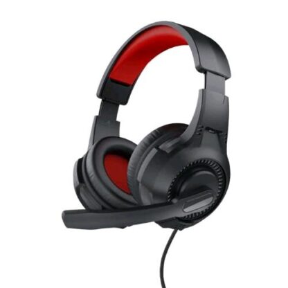 TRUST 24785 CUFFIA GAMING A PADIGLIONE OVER-EAR CON MICROFONO CABLATO CON ARCHETTO REGOLABILE NERO ROSSO