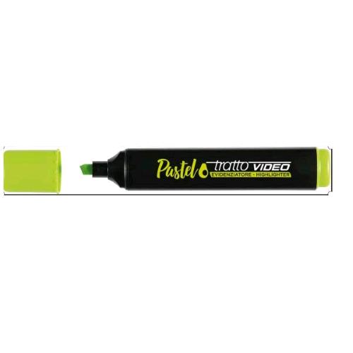 TRATTO VIDEO PASTEL EVIDENZIATORE PUNTA A SCALPELLO VERDE AVOCADO CONF 12 Pz.