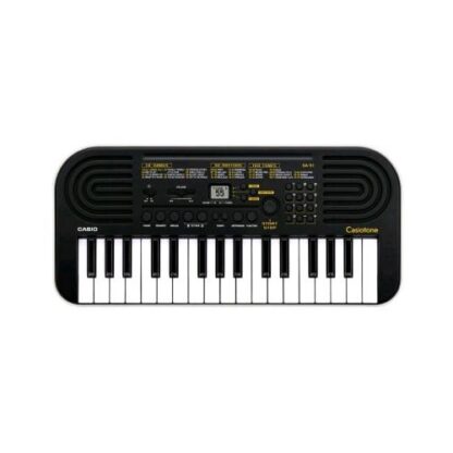 CASIO SA-51 MINI TASTIERA POLIFONICA 32 TASTI DISPLAY 100 SUONI 50 RITMI 10 CANZONI NERO BIANCO