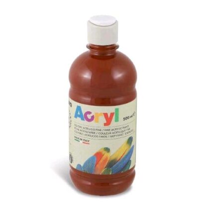 PRIMO TEMPERA ACRILICA IN BOTTIGLIA DA 500 ML TERRA DI SIENA BRUCIATA