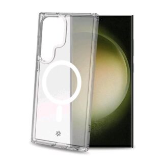 CELLY SAMSUNG GALAXY S23 ULTRA 5G / S23 ULTRA 5G ENTERPRISE EDITION COVER IN TPU CON MODULO DI RICARICA MAGNETICO CIRCOLARE TRASPARENTE