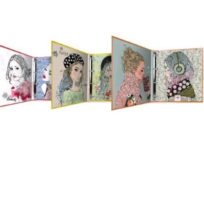 SEI ROTA RAGGIO RITRATTI RACCOGLITORE 4 ANELLI DA 30 mm IN PP 265X310X35 mm COLORI ASSORTITI