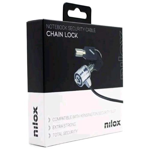NILOX CAVO DI SICUREZZA NOTEBOOK LUCCHETTO CON 2 CHIAVI 1.8 MT NERO
