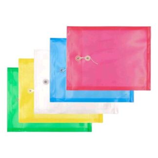 LEBEZ BUSTE A SOFFIETTO IN PP 24X33 CM CON LACCIO DI CHIUSURA TRASPARENTE CONF 6 Pz.