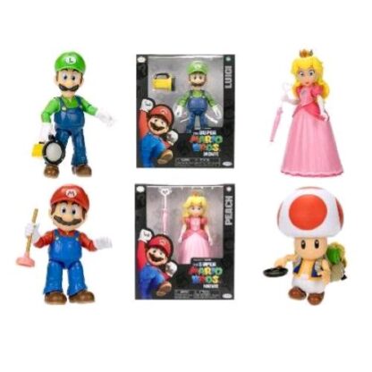 JAKKS SUPER MARIO MOVIE PERSONAGGIO ASSORTITO 13 CM CON ACCESSORIO