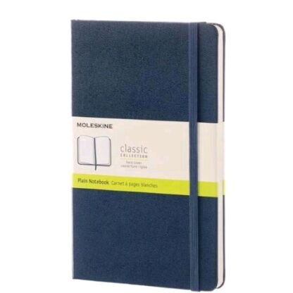 MOLESKINE TACCUINO LARGE FILO REFE 13X21 CM 240 PAGINE BIANCHE COPERTINA RIGIDA CON ELASTICO BLU