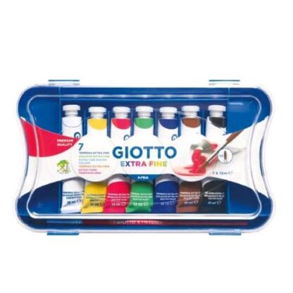 GIOTTO TEMPERA TUBO 12 ML COLORI ASSORTITI CONF 7 Pz.