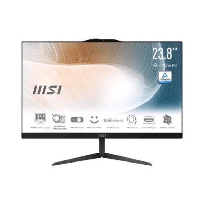 MSI MODERN AM242 12M-468IT ALL IN ONE 23.8" i3-1215U 3.3GHz RAM 8GB SSD 512GB WIN 11 PROF BLACK (9S6-AE0711-468)