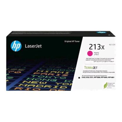 HP 213X TONER MAGENTA ALTA RESA PER COLOR LASERJET 5700, 5800, 6700, 6701, 6800, 6801, X55745, X58045, X654, X677 6.000 PAGINE