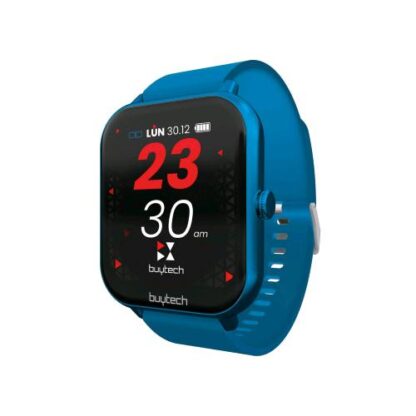 TECHMADE BUYTECH SMARTWATCH CALL 1.83" CASSA BLU CINTURINO SILICON BLUE BLUETOOTH 5.1 G-SENSOR WATERPOOF IP67