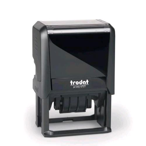 TRODAT PRINTY 4727 TIMBRO DATARIO AUTOINCHIOSTRANTE 40X60 mm TESTO P4 NERO