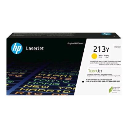 HP 213Y TONER GIALLO ALTISSIMA CAPACITA' PER COLOR LASERJET ENTERPRISE 5700DN, 6700DN; DESIGNJET D5800 12.000 PAGINE