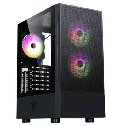 ITEK SIISBE 3.0 MIDI TOWE GAMING USB 3.0 ARGB LATERALE TRASPARENTEFAN 3 x 12 CM NERO