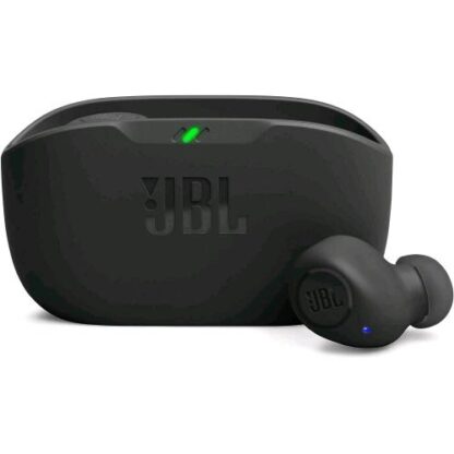 JBL WAVE BUDS AURICOLARI WIRELESS IN EAR BLUETOOTH WATERPROOF IP54 ANTIPOLVERE IPX2 DEEP BASS SOUND TECNOLOGIA TALKTHRU E AMBIENTAWARE FINO A 32 H DI AUTONOMIA NERO