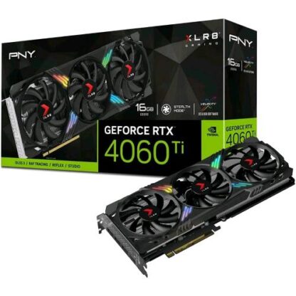 PNY GEFORCE RTX4060 Ti 16GB GDDR6 XLR8 RGB GAMIN VERTO DLSS TRIPLE FAN