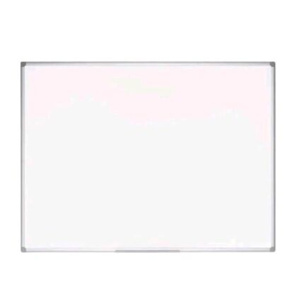 BI-OFFICE MAYA LAVAGNA MAGNETICA SMALTATA 150X120 CM CORNICE IN ALLUMINIO CON VASSOIO PORTAPENNE BIANCO