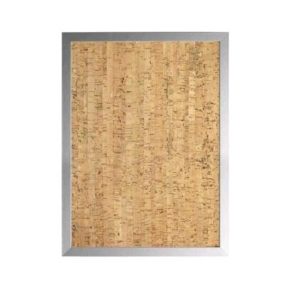 BI-OFFICE FLOW SILVER LAVAGNA IN SUGHERO DECO 60X45 CM CORNICE ARGENTATA