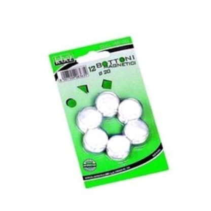 LEBEZ BOTTONI MAGNETICI IN PLASTICA DIAMETRO 20 mm BIANCO CONF 12 Pz.