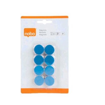 NOBO BOTTONI MAGNETICI IN PLASTICA DIAMETRO 20 mm BLU CONF 8 Pz.