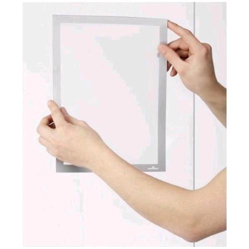 DURABLE DURAFRAME SUN A4 CORNICE ESPOSITIVA ADESIVA PER VETRATE ESPOSTE AL SOLE 236X323 mm GRIGIO CONF 2 Pz.