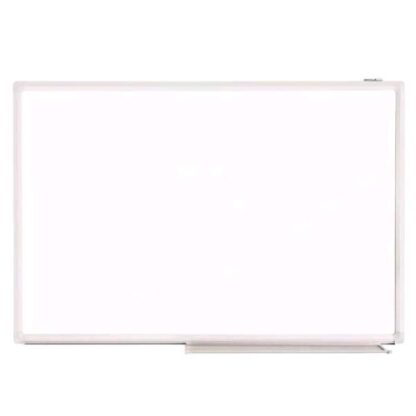 ITERNET LAVAGNA MAGNETICA 90X120 CM IN ACCIAIO LACCATO CON VASCHETTA PORTA ACCESSORI BIANCO