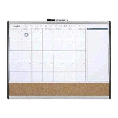 NOBO LAVAGNA MAGNETICA COMBINATA CON CALENDARIO MENSILE 585X430 mm CON ACCESSORI BIANCO