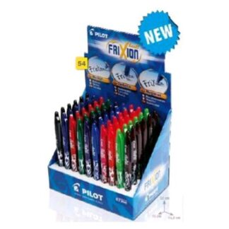 PILOT FRIXION BALL ESPOSITORE PENNA SFERA CANCELLABILE TRATTO 0.7 mm CON GOMMINO COLORI ASSORTITI CONF 60 Pz.