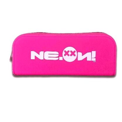 NEON ASTUCCIO A BAULETTO IN SILICONE IMPERMEABILE CERNIERA TONO SU TONO FUCSIA FLUO