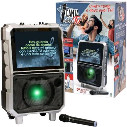 GIOCHI PREZIOSI CANTA TU KARAOKE IMPIANTO AUDIO VIDEO PORTATILE INCLUSO MICROFONO WIRELESS