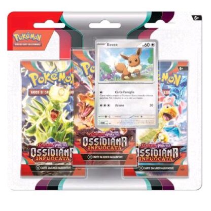 POKEMON SCARLATTO E VIOLETTO 03 BLISTER 3 BUSTINE +1CARD