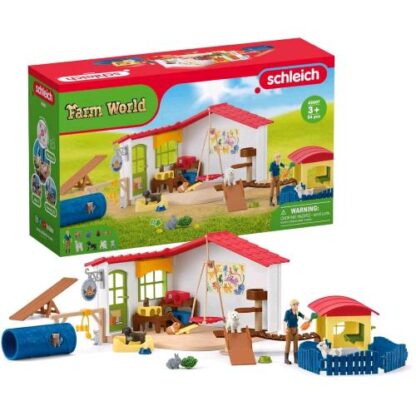 SCHLEICH FARM WORLD PET HOTEL CON ACCESSORI