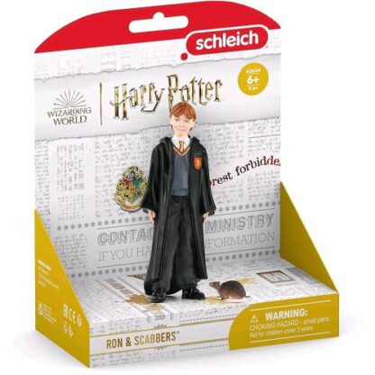 SCHLEICH HARRY POTTER WIZARDING WORLD RON WEASLEY E CROSTA IN PLASTICA 4X2X10 CM