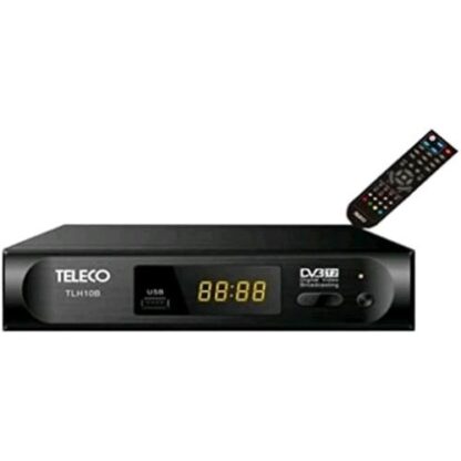 TELECO TLH10B DECODER DIGITALE TERRESTRE DVB-T2 HEVC USB/HDMI/LAN/SCART CON TELECOMANDO NERO