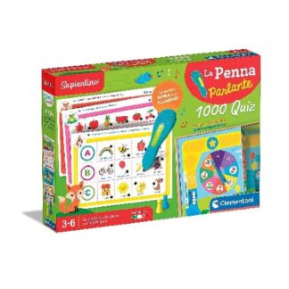 CLEMENTONI SAPIENTINO PENNA INTERATTIVA 1000 QUIZ GIOCO ELETTRONICO PARLANTE