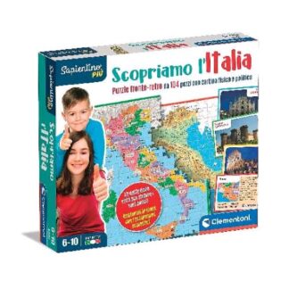 CLEMENTONI SAPIENTINO PIU' SCOPRIAMO L'ITALIA CARTINA FISICA E POLITICA PUZZLE