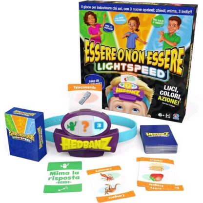 SPIN MASTER ESSERE O NON ESSERE LIGHTSPEED GIOCO DI CARTE CON LUCI E SUONI