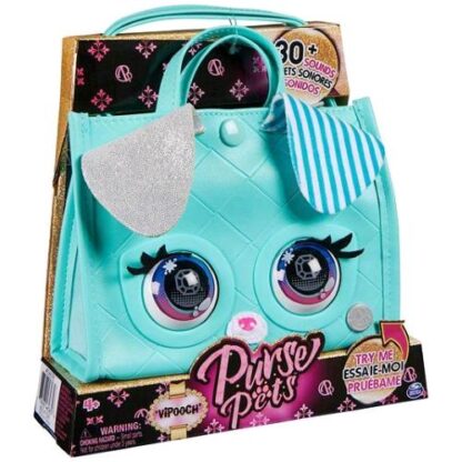 SPIN MASTER PURSE PETS BORSETTA IN VERSIONE TOTE PERFECT CAGNOLINO CELESTE