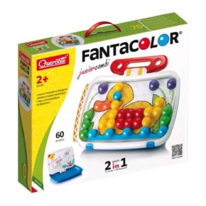 QUERCETTI FANTACOLOR JUNIOR COMBI VALIGETTA 2 IN 1 CON BOTTONI E LAVAGNA BIANCA