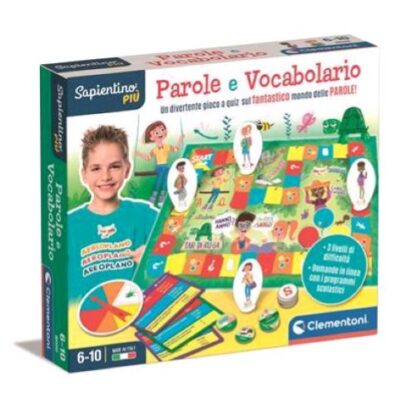 CLEMENTONI SAPIENTINO PIU' PAROLE E VOCABOLARIO GIOCO DA TAVOLO PER APPRENDERE NUOVE PAROLE