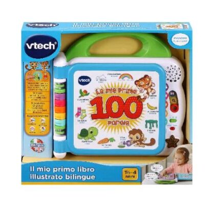 V-TECH IL MIO PRIMO LIBRO PRIME 100 PAROLE LIBRO SENSORIALE BILINGUE CON EFFETTI SONORI