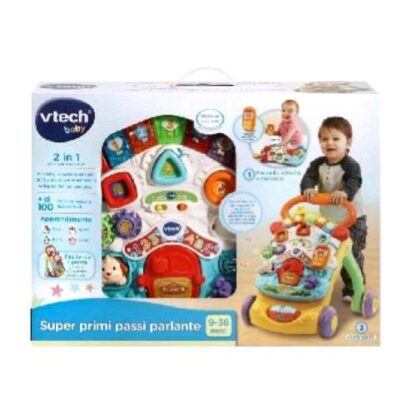 V-TECH SUPER PRIMI PASSI PARLANTE 2 IN 1 TABLET CON ICONE INTERATTIVE ED EFFETTI LUMINOSI ARANCIONE