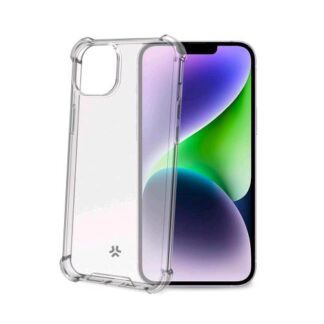 CELLY APPLE iPHONE 15 PRO COVER IN TPU + POLICARBONATO ANGOLI RINFORZATI TRASPARENTE