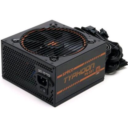 SPYCO TYPHOON PS-551 GAMING PSU ALIMENTATORE 550 W 80 PLUS GOLD NON MODULARE ATX VENTOLA SUPER SILENT A BASSA RUMOROSITA'