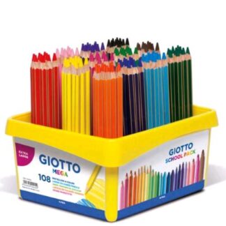 GIOTTO SCHOOLPACK PASTELLI MAXI MINA 5.5 mm COLORI ASSORTITI CONF 108 Pz.