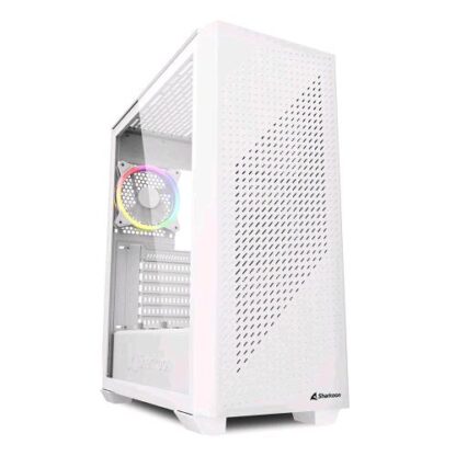 SHARKOON VS9 RGB CASE ATX 3 VENTOLE INSTALLATE 120MM PANNELLO IN VETRO TEMPERATO WHITE