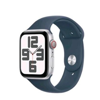 APPLE WATCH SE 2023 GPS + CELLULAR 44mm ALUMINIUM CASE SILVER CON CINTURINO SPORT BAND STORM BLUE M/L
