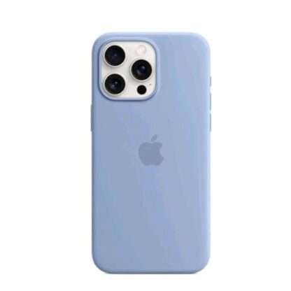 APPLE iPHONE 15 PRO MAX CUSTODIA MAGSAFE IN SILICONE WINTER BLUE