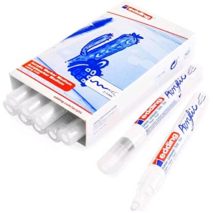 EDDING 5100 MARCATORE ACRILICO PERMANENTE PUNTA 2/3 mm BIANCO CONF 10 PZ.
