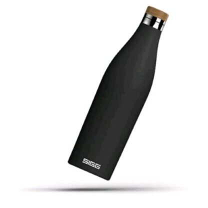 SIGG BOTTLES MERIDIAN BORRACCIA TERMICA DOPPIA PARETE IN ACCIAIO INOX TAPPO A VITE IN BAMBU 0.70 LT NERO
