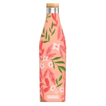 SIGG BOTTLES MERIDIAN BORRACCIA TERMICA DOPPIA PARETE IN ACCIAIO INOX TAPPO A VITE IN BAMBU 0.50 LT SUMATRA FLOWERS